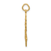 14K Gold Men's Themed Pendant with Polished Satin Finish